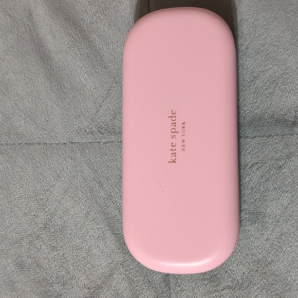 Kate Spade hard eye glasses case in pink & green - Picture 3 of 9
